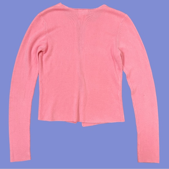 Vintage 90s Pink Esprit Cardigan | Soft Cropped Acrylic Knit Sweater | S… - Picture 5 of 6